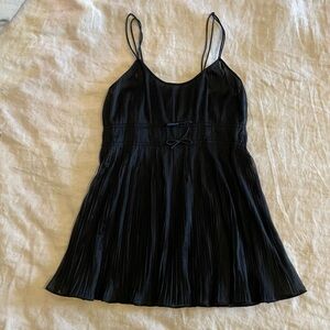 Vintage Black Pleated Lingerie top